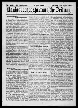 Königsberger Hartungsche Zeitung on Apr 25, 1913