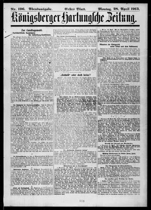 Königsberger Hartungsche Zeitung on Apr 28, 1913