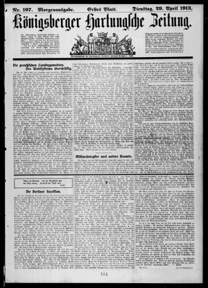 Königsberger Hartungsche Zeitung on Apr 29, 1913