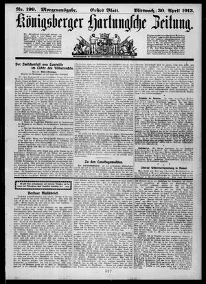 Königsberger Hartungsche Zeitung on Apr 30, 1913