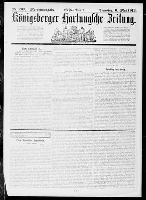 Königsberger Hartungsche Zeitung vom 06.05.1913