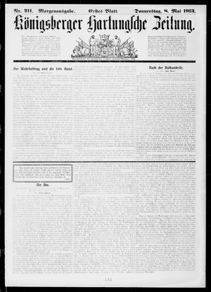 Königsberger Hartungsche Zeitung vom 08.05.1913