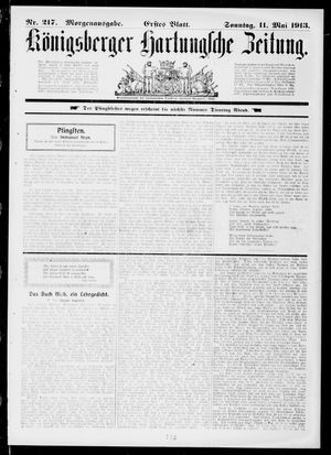 Königsberger Hartungsche Zeitung vom 11.05.1913