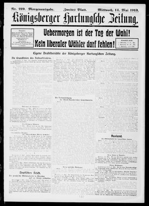 Königsberger Hartungsche Zeitung on May 14, 1913