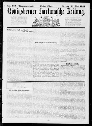 Königsberger Hartungsche Zeitung vom 16.05.1913