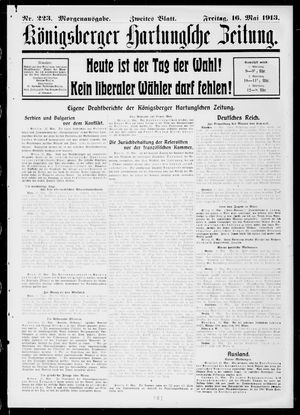 Königsberger Hartungsche Zeitung vom 16.05.1913