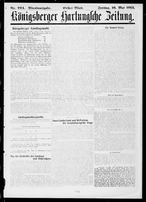Königsberger Hartungsche Zeitung vom 16.05.1913