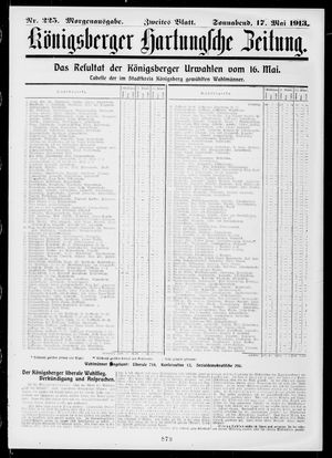 Königsberger Hartungsche Zeitung vom 17.05.1913