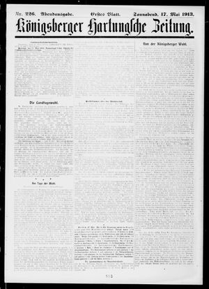 Königsberger Hartungsche Zeitung vom 17.05.1913