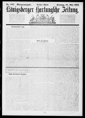 Königsberger Hartungsche Zeitung on May 18, 1913