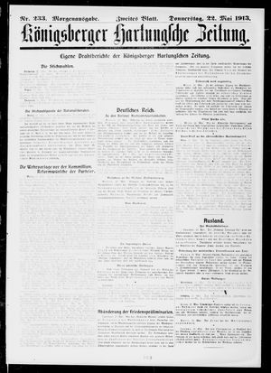 Königsberger Hartungsche Zeitung vom 22.05.1913