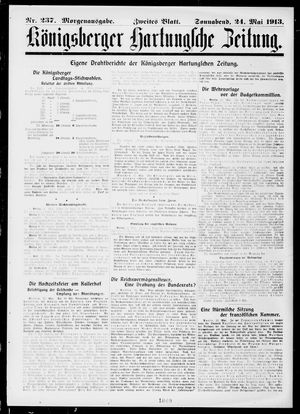 Königsberger Hartungsche Zeitung vom 24.05.1913