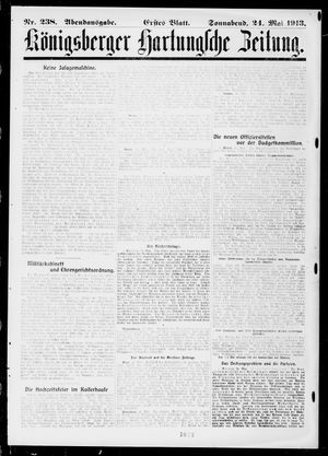 Königsberger Hartungsche Zeitung vom 24.05.1913