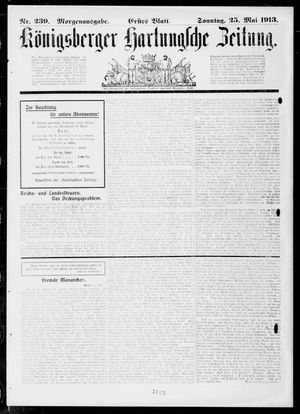 Königsberger Hartungsche Zeitung vom 25.05.1913