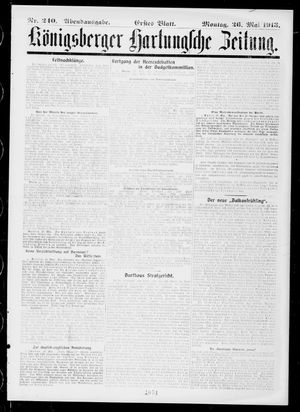 Königsberger Hartungsche Zeitung vom 26.05.1913