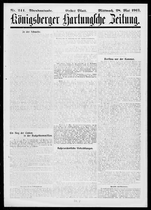 Königsberger Hartungsche Zeitung vom 28.05.1913