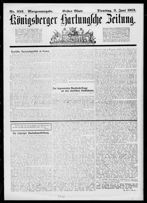 Königsberger Hartungsche Zeitung vom 03.06.1913