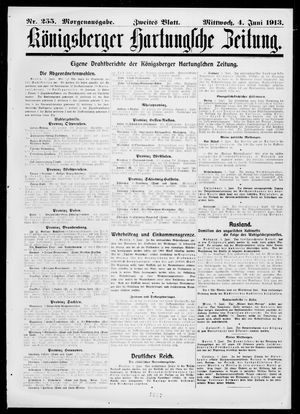 Königsberger Hartungsche Zeitung on Jun 4, 1913