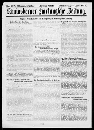 Königsberger Hartungsche Zeitung vom 05.06.1913
