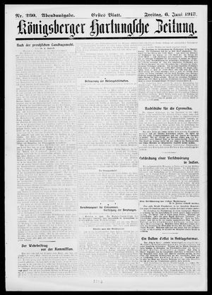 Königsberger Hartungsche Zeitung vom 06.06.1913