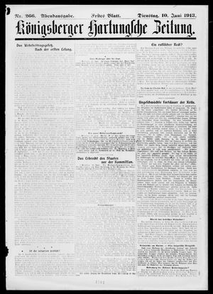 Königsberger Hartungsche Zeitung vom 10.06.1913