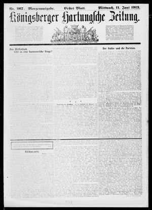 Königsberger Hartungsche Zeitung vom 11.06.1913