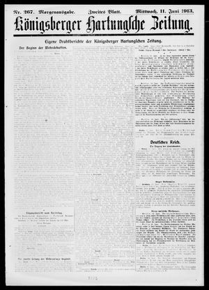 Königsberger Hartungsche Zeitung vom 11.06.1913