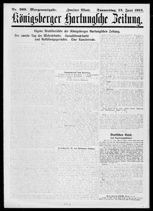 Königsberger Hartungsche Zeitung vom 12.06.1913