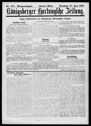 Königsberger Hartungsche Zeitung vom 17.06.1913