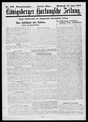 Königsberger Hartungsche Zeitung vom 18.06.1913