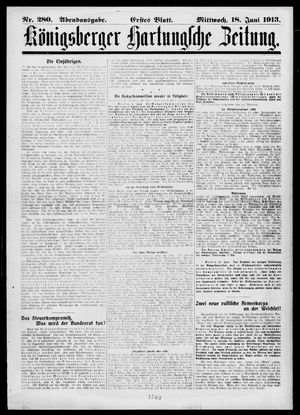 Königsberger Hartungsche Zeitung vom 18.06.1913