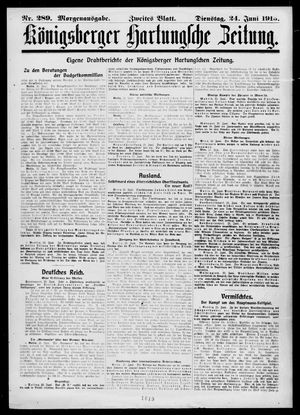 Königsberger Hartungsche Zeitung on Jun 24, 1913