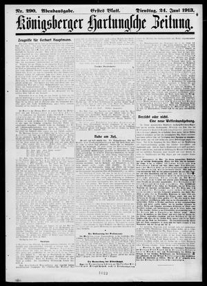 Königsberger Hartungsche Zeitung vom 24.06.1913