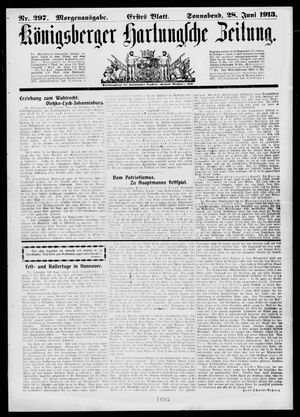Königsberger Hartungsche Zeitung vom 28.06.1913