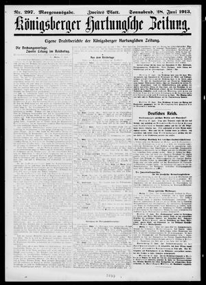 Königsberger Hartungsche Zeitung vom 28.06.1913