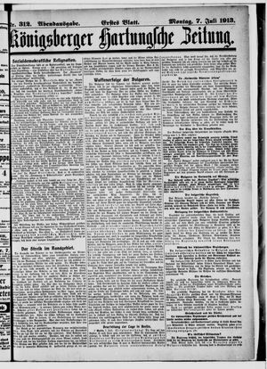 Königsberger Hartungsche Zeitung vom 07.07.1913