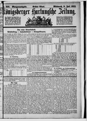 Königsberger Hartungsche Zeitung vom 09.07.1913