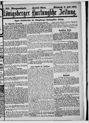 Königsberger Hartungsche Zeitung vom 09.07.1913