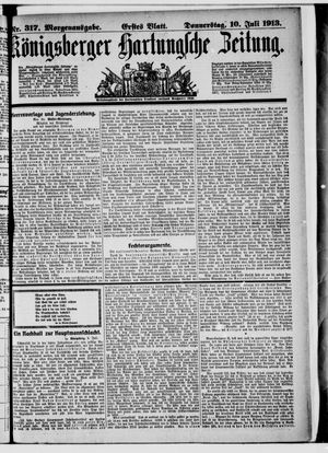 Königsberger Hartungsche Zeitung vom 10.07.1913