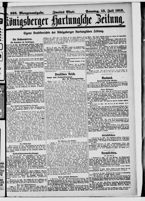 Königsberger Hartungsche Zeitung vom 13.07.1913