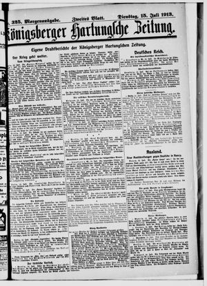 Königsberger Hartungsche Zeitung vom 15.07.1913