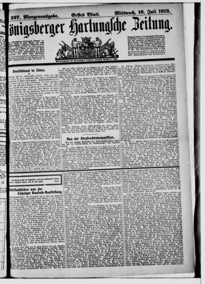 Königsberger Hartungsche Zeitung vom 16.07.1913