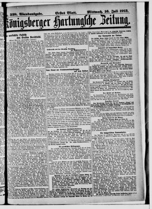 Königsberger Hartungsche Zeitung vom 16.07.1913