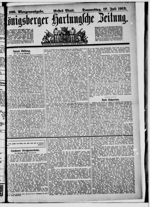 Königsberger Hartungsche Zeitung vom 17.07.1913