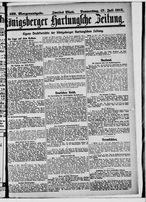 Königsberger Hartungsche Zeitung vom 17.07.1913