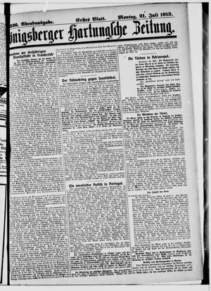 Königsberger Hartungsche Zeitung vom 21.07.1913