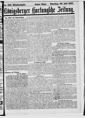 Königsberger Hartungsche Zeitung vom 22.07.1913