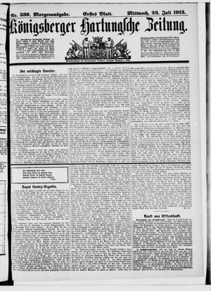 Königsberger Hartungsche Zeitung vom 23.07.1913