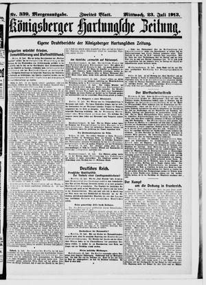 Königsberger Hartungsche Zeitung vom 23.07.1913