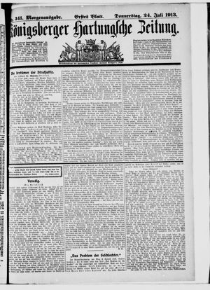 Königsberger Hartungsche Zeitung vom 24.07.1913